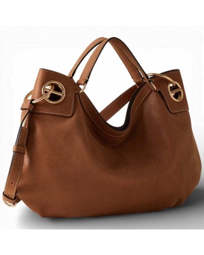 Bolso London M. con Bandolera BORBONESE Piel Nabuk