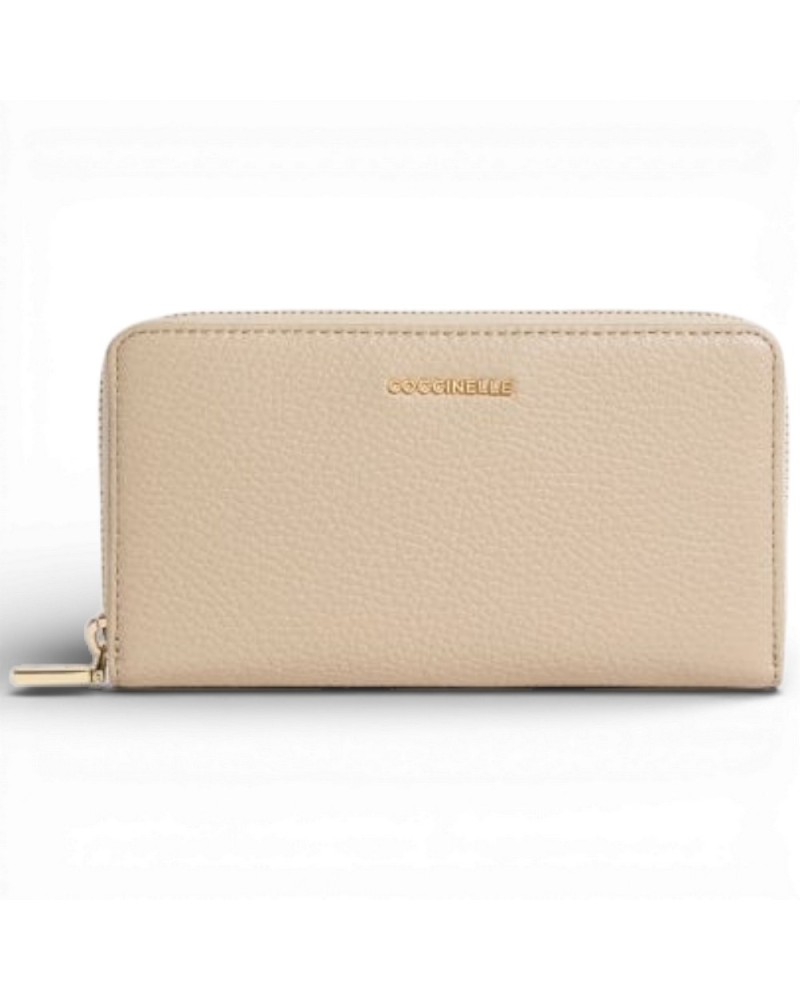 Coccinelle Portafoglio Metallic Soft Donna Sabbia in