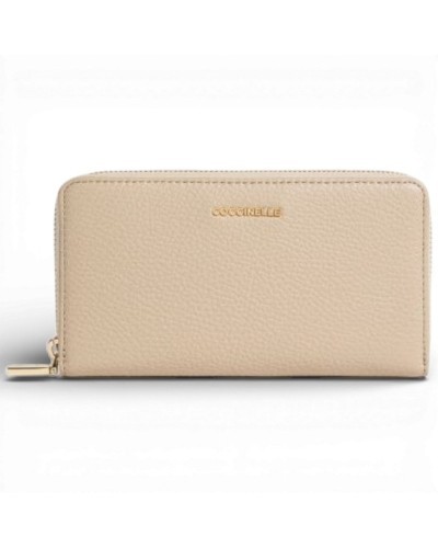 Coccinelle Portafoglio Metallic Soft Donna Sabbia in