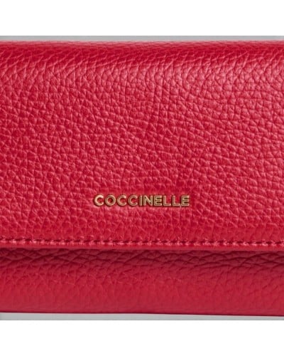 Coccinelle Portafoglio Metallic Soft Donna Scarlatto in