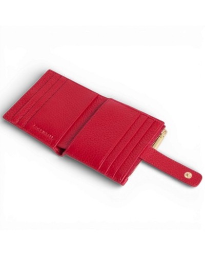 Coccinelle Metallic Soft Geldbörse Damen Scharlachrot aus Leder