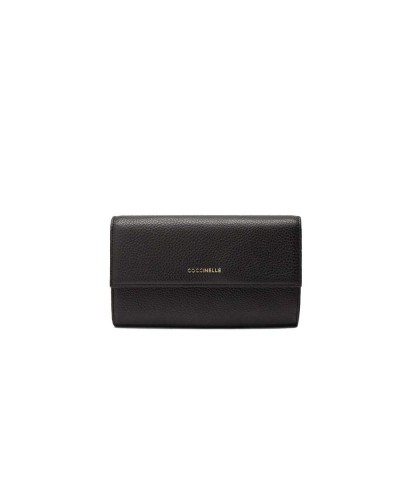 COCCINELLE Geldbörse METALLIC SOFT Damen Leder Schwarz - E2MW5118501001