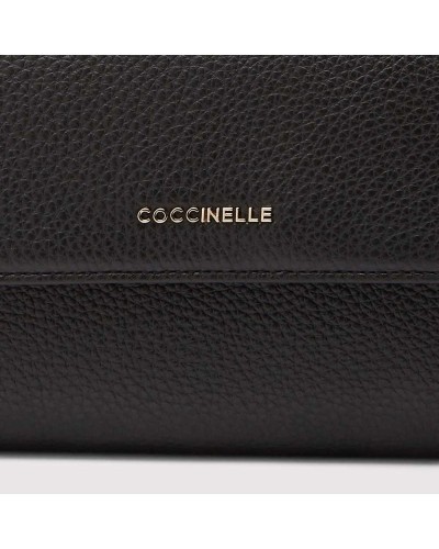 COCCINELLE Geldbörse METALLIC SOFT Damen Leder Schwarz - E2MW5118501001
