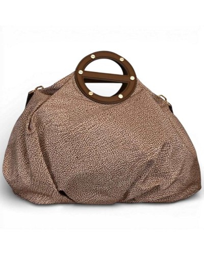BORBONESE Medium Handbag with Shoulder Strap