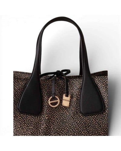 BORBONESE Medium Bauletto Bag with Shoulder Strap OP