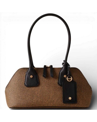 Bolso Bauletto S. BORBONESE OP Natural/Negro | PoppinsBags