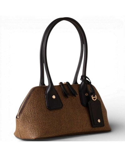 Bolso Bauletto S. BORBONESE OP Natural/Negro | PoppinsBags