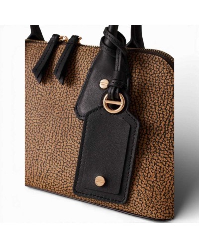 Bolso Bauletto S. BORBONESE OP Natural/Negro | PoppinsBags