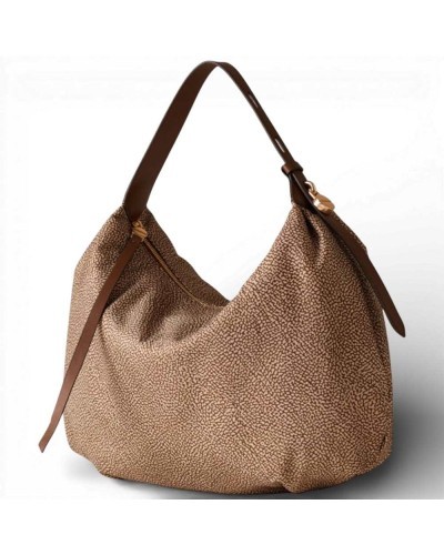 Bolso Hobo M. BORBONESE Beige/Marrón | PoppinsBags