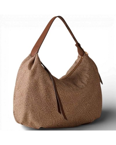 Bolso Hobo M. BORBONESE Beige/Marrón | PoppinsBags