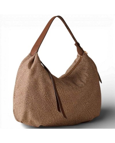Bolso Hobo M. BORBONESE Beige/Marrón | PoppinsBags