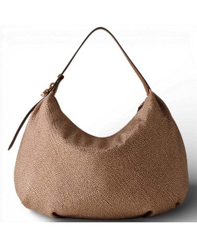 Bolso Hobo M. BORBONESE Beige/Marrón | PoppinsBags