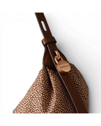 Bolso Hobo M. BORBONESE Beige/Marrón | PoppinsBags