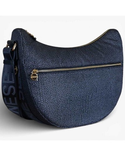 Bolso Luna Bag Middle BORBONESE Tejido Reciclado OP Azul