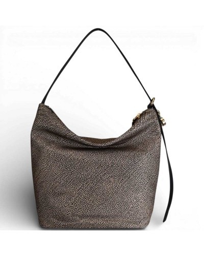 BORBONESE Beuteltasche M. OP Natur/Schwarz | PoppinsBags