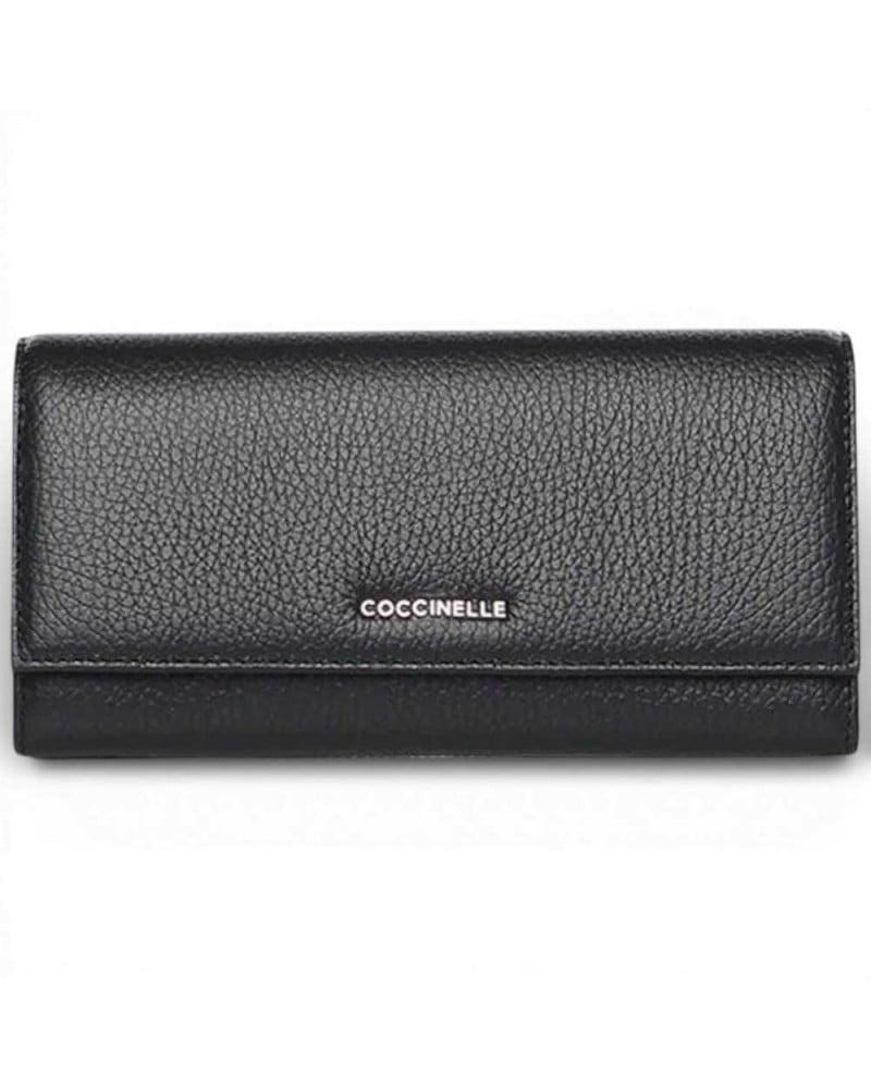 Coccinelle Metallic Soft Geldbörse Damen Schwarz aus