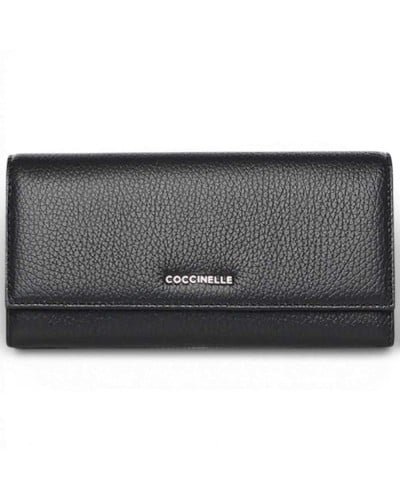 Coccinelle Metallic Soft Geldbörse Damen Schwarz aus