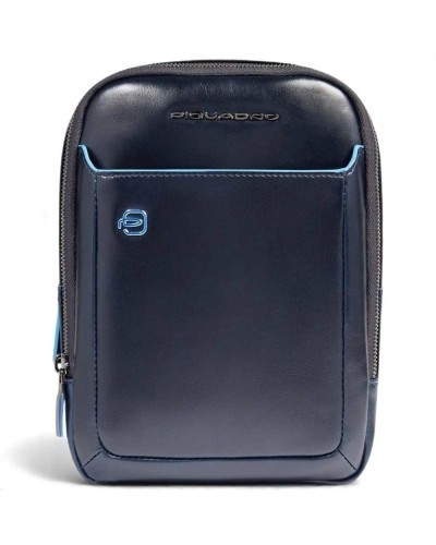 Piquadro Blue Square Crossbody Bag Men Night Blue