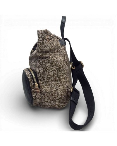 Zaino BORBONESE OP Naturale/Nero | PoppinsBags
