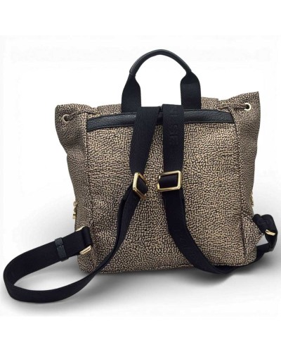 Zaino BORBONESE OP Naturale/Nero | PoppinsBags