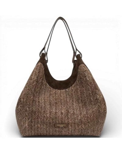 Gianni Chiarini Borsa Dua Donna Choco in Tessuto e Pelle