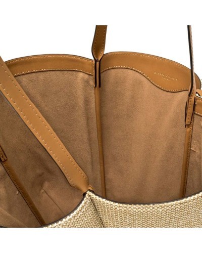 Gianni Chiarini Bolso Lily Mujer Natural-Cuero en Tejido y