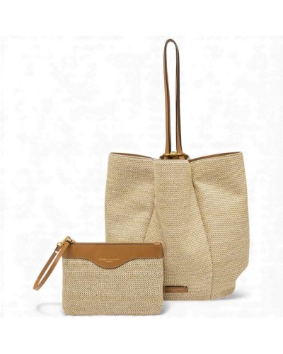 Gianni Chiarini Bolso Lily Mujer Natural-Cuero en Tejido y