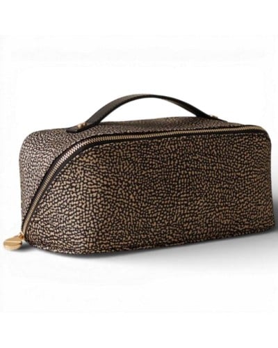 BORBONESE Beauty Case with Handle Recycled Fabric