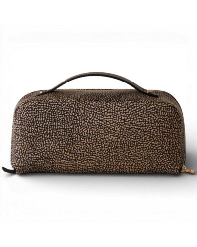 BORBONESE Beauty Case with Handle Recycled Fabric
