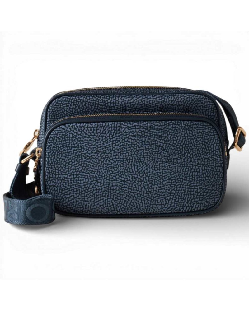 BORBONESE Camera Case Bag S. Recycled Fabric OP Lapis