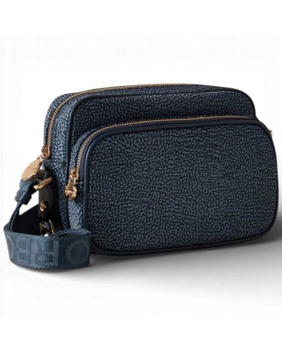 BORBONESE Camera Case Bag S. Recycled Fabric OP Lapis