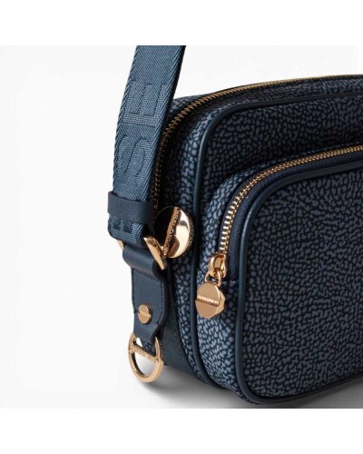 BORBONESE Camera Case Bag S. Recycled Fabric OP Lapis