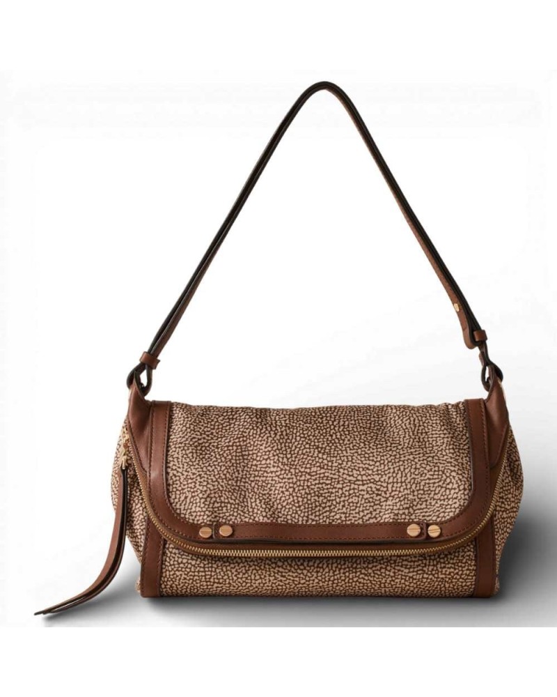 BORBONESE Umhängetasche S. Beige/Braun | PoppinsBags