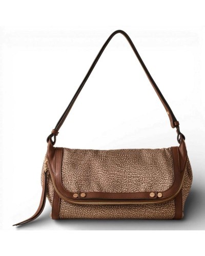 BORBONESE Umhängetasche S. Beige/Braun | PoppinsBags