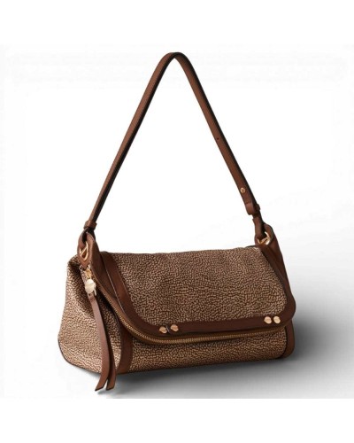 BORBONESE Umhängetasche S. Beige/Braun | PoppinsBags