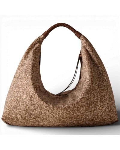 Borsa Hobo M. BORBONESE Beige/Marrone | PoppinsBags