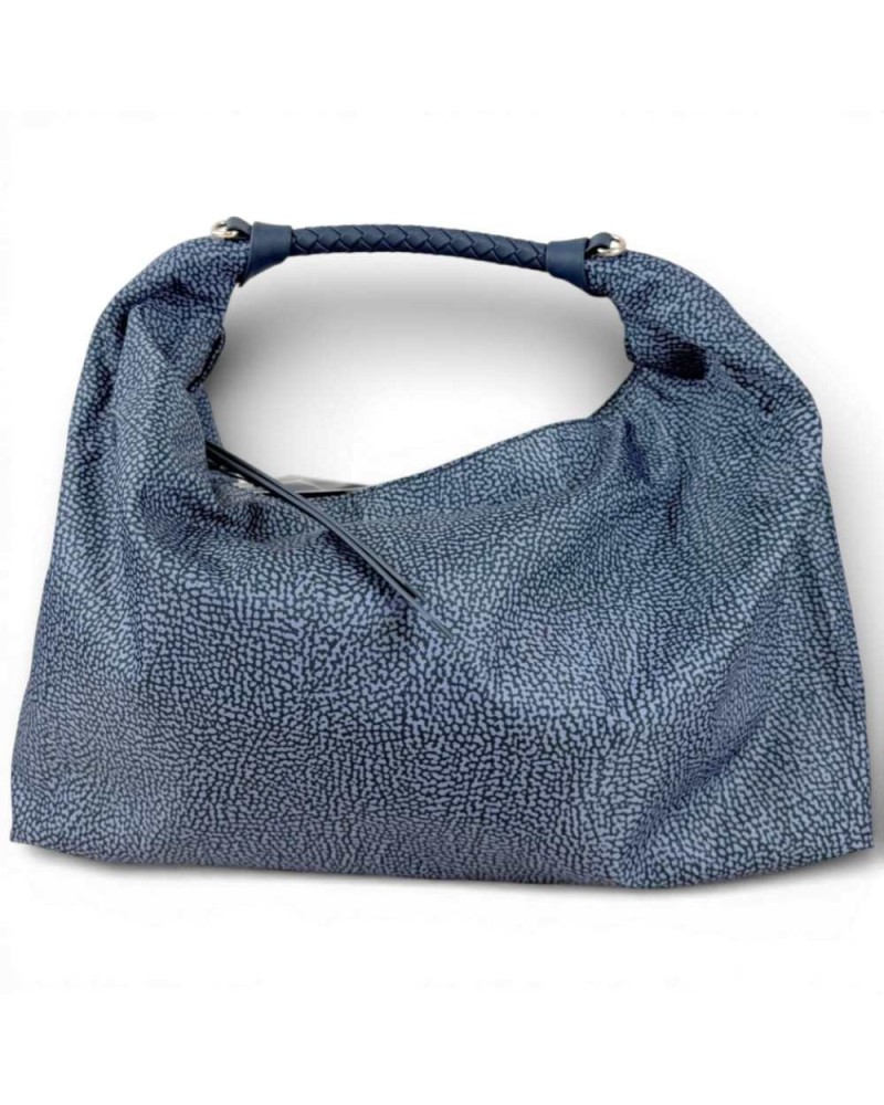 BORBONESE Hobo Bag M. Lapis Blue | PoppinsBags