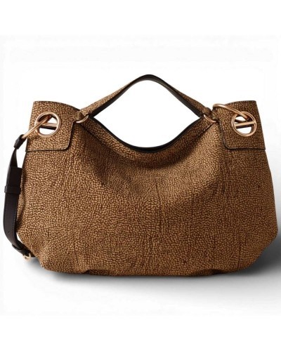 BORBONESE London Bag M. with Strap Sueded Lambskin