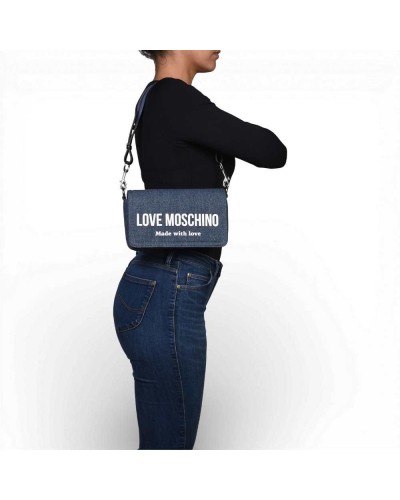 Love Moschino Borsa Denim Donna Blu in Tessuto | PoppinsBags