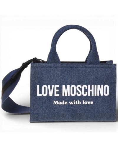 Love Moschino Borsa Denim Donna Blu in Tessuto | PoppinsBags
