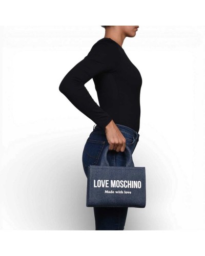 Love Moschino Borsa Denim Donna Blu in Tessuto | PoppinsBags