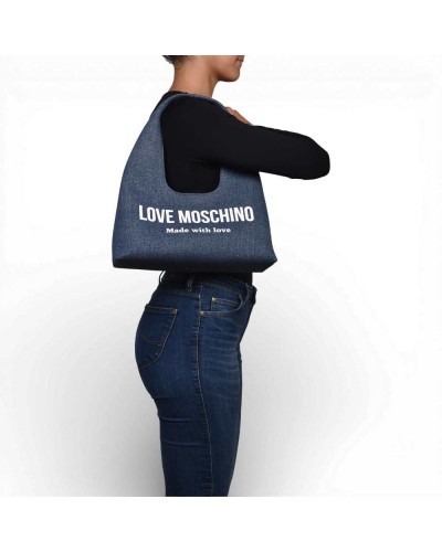 Love Moschino Denim Tasche Damen Blau aus