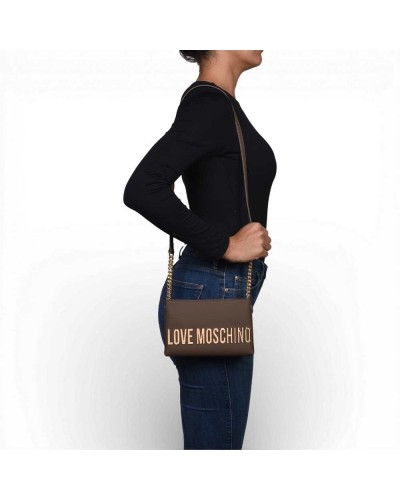 Love Moschino Grs Bag Women Mud-Grey Synthetic | PoppinsBags