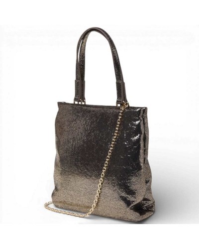 Love Moschino Soft Bag Women Gold Fabric | PoppinsBags