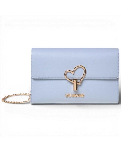 Love Moschino Women’s Handbag Light Blue Faux Leather with