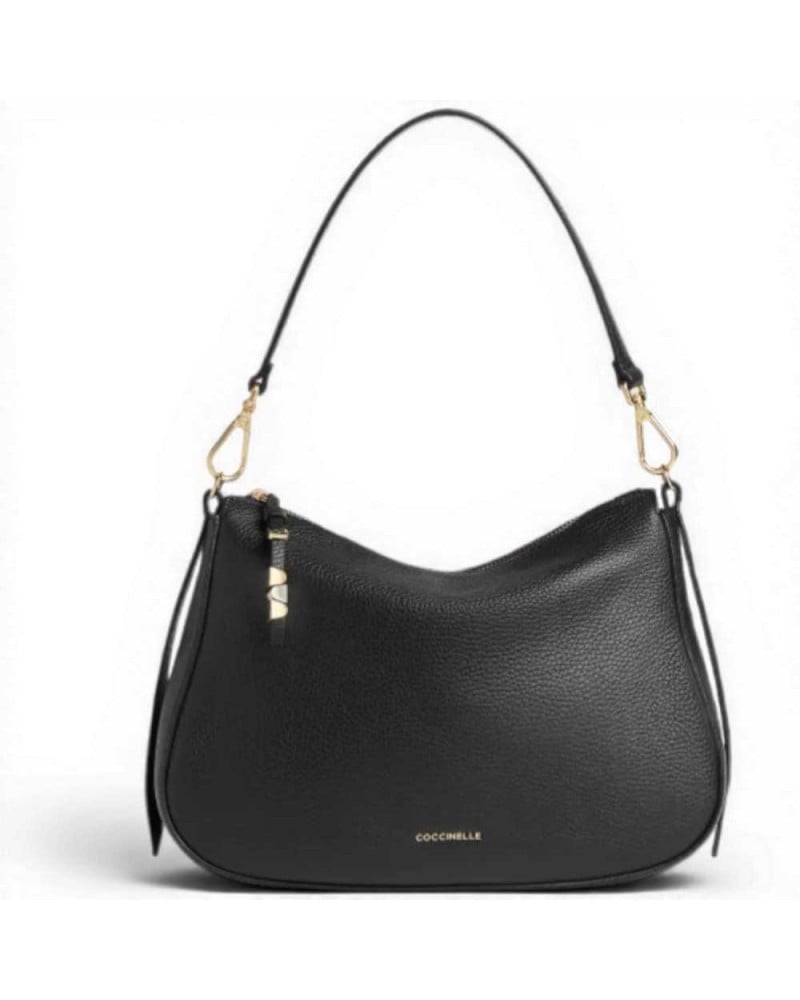 Coccinelle Handbag Women Black Grained Leather | PoppinsBags