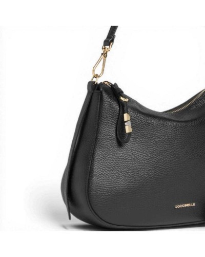 Coccinelle Handbag Women Black Grained Leather | PoppinsBags