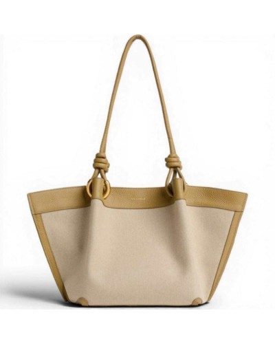 Coccinelle Finn Handtasche Damen Natur aus Canvas und