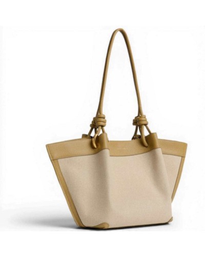 Coccinelle Finn Handtasche Damen Natur aus Canvas und