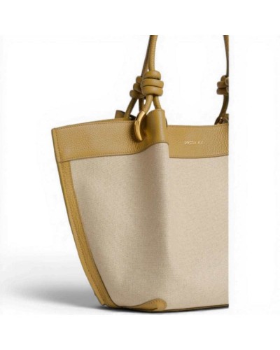 Coccinelle Finn Handtasche Damen Natur aus Canvas und